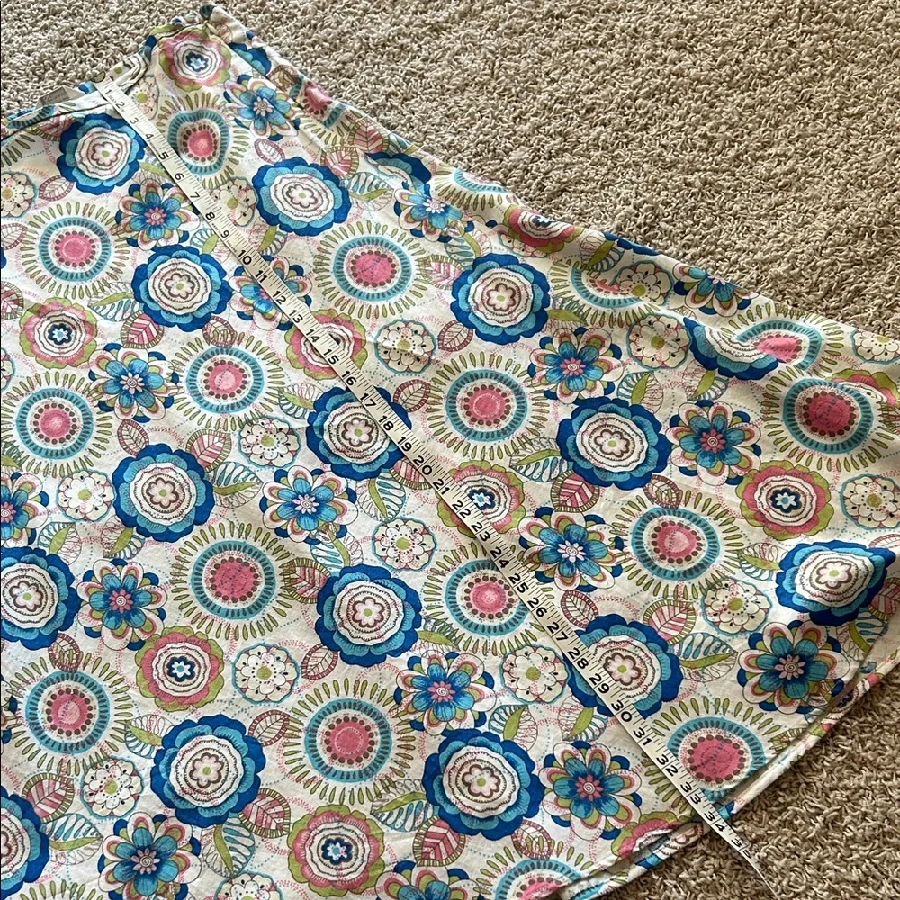 🌸Christopher & Banks Multicolor Floral A-Line Full Skirt Size 10💙